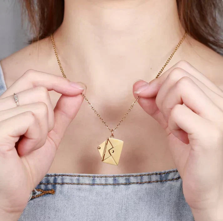 FORTIVUS™   - ENVELOPE LOVE LETTER PENDANT NECKLACE